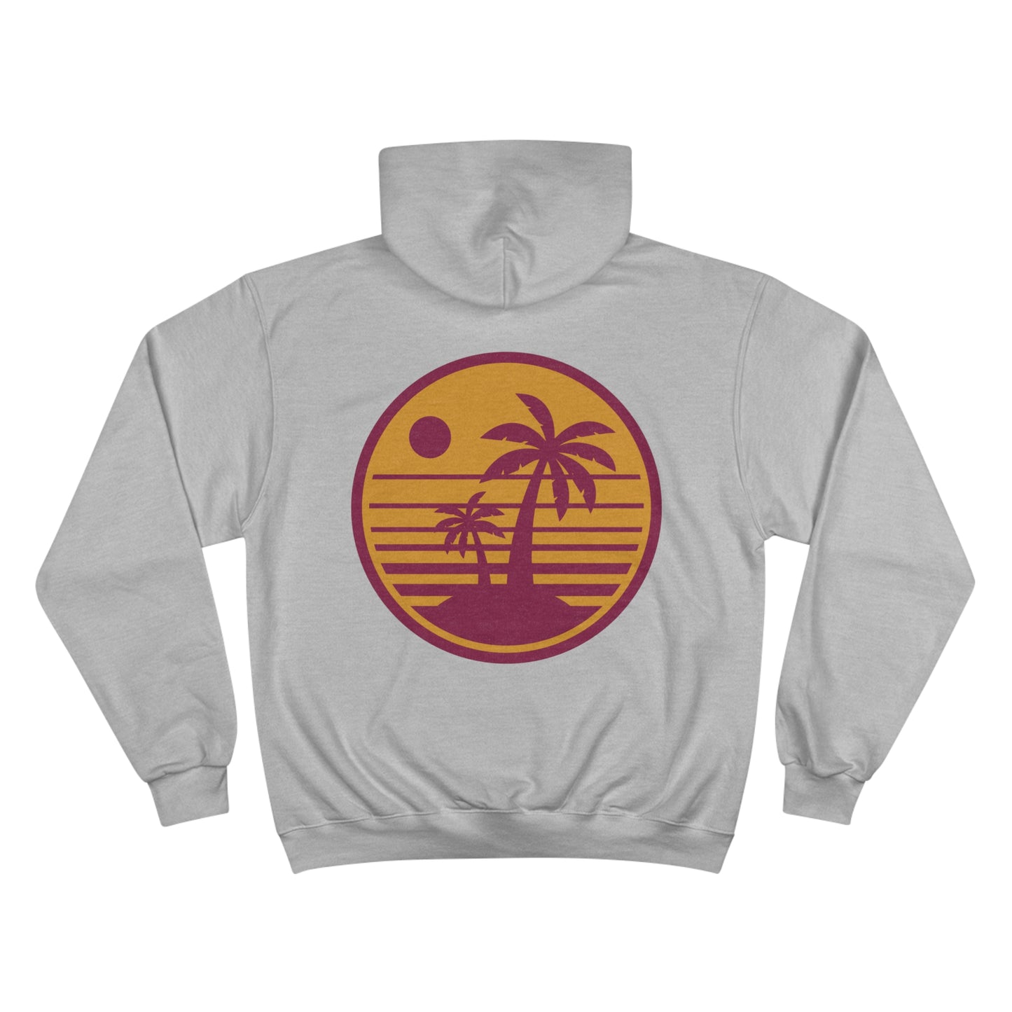 Retro Sunset Champion Hoodie - Perfect for Beach Lovers