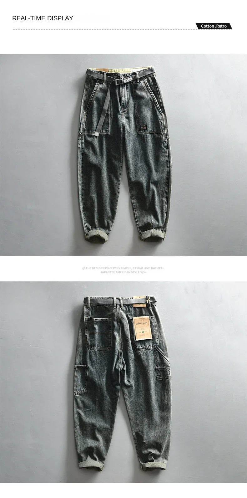 Vintage Jeans  Cargo 100% cotone